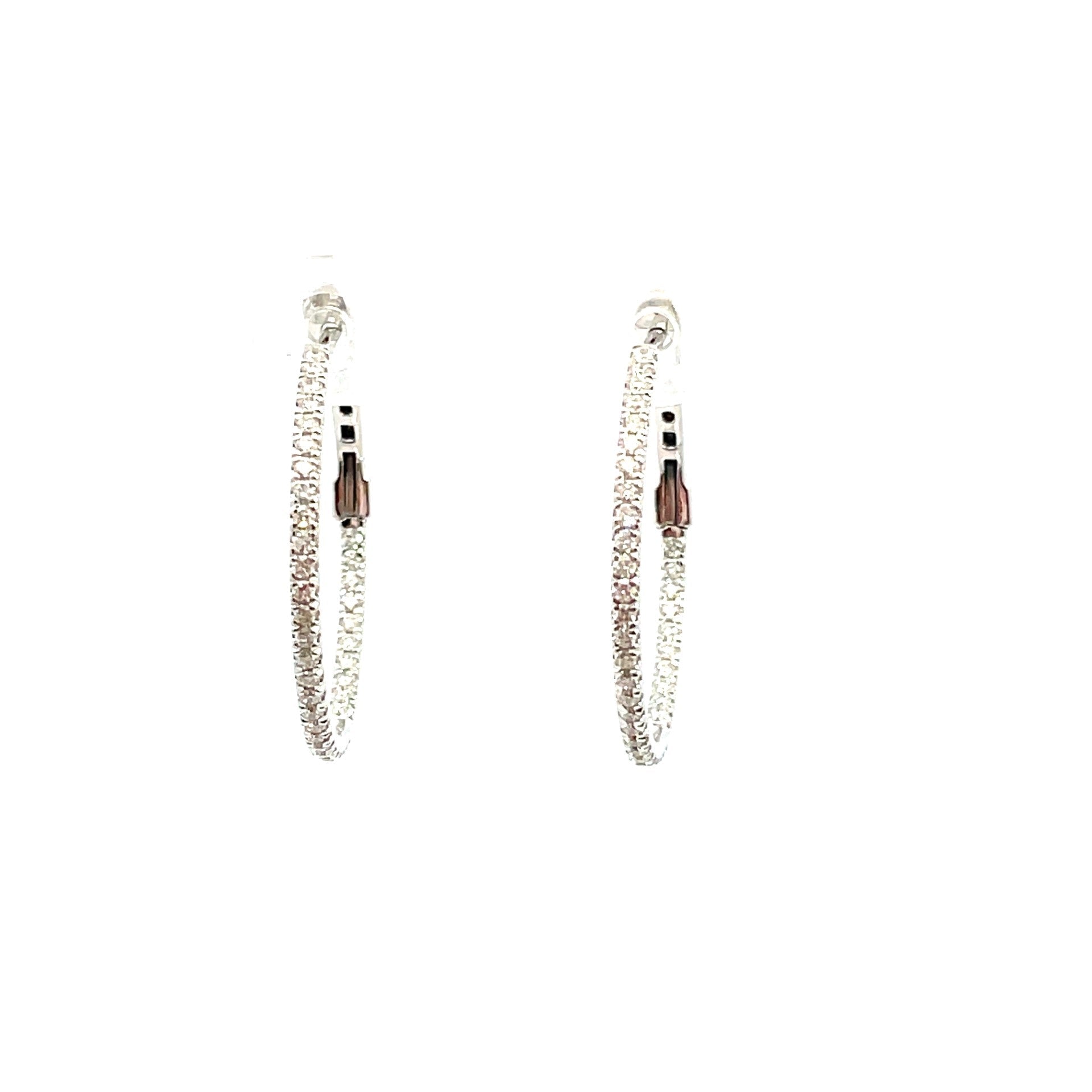 Inside Out Diamond Hoop Earrings - Kelly Wade Jewelers