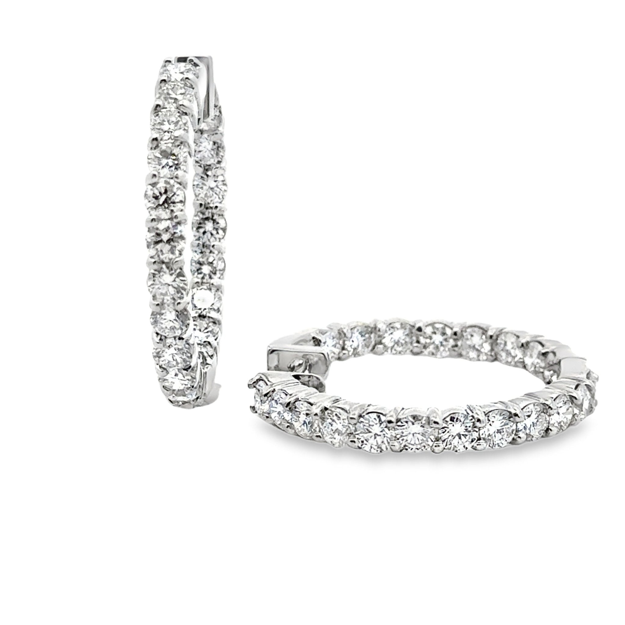 Inside Out Diamond Hoops - Kelly Wade Jewelers
