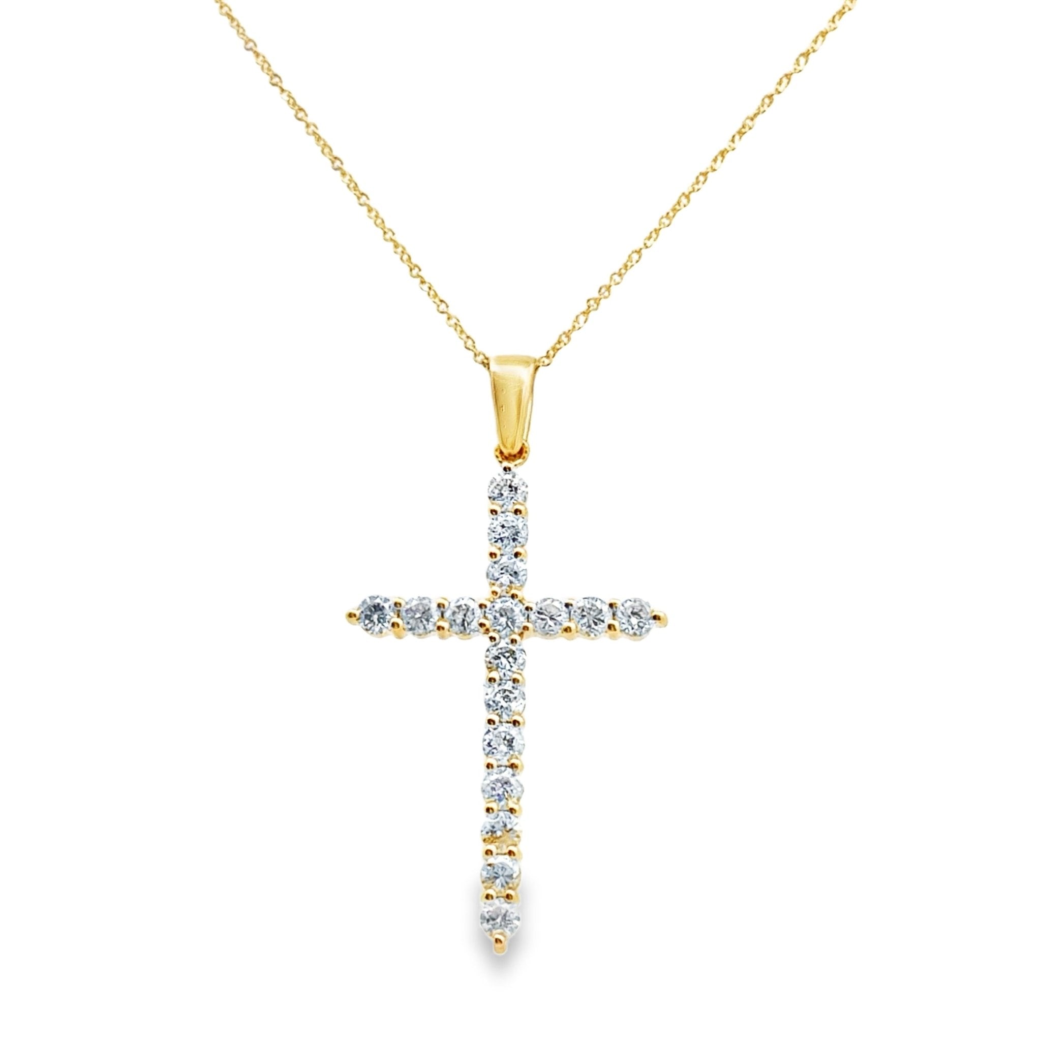 Large Diamond Cross Necklace - Kelly Wade Jewelers