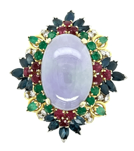 Lavender Jade Oval Ring - Kelly Wade Jewelers