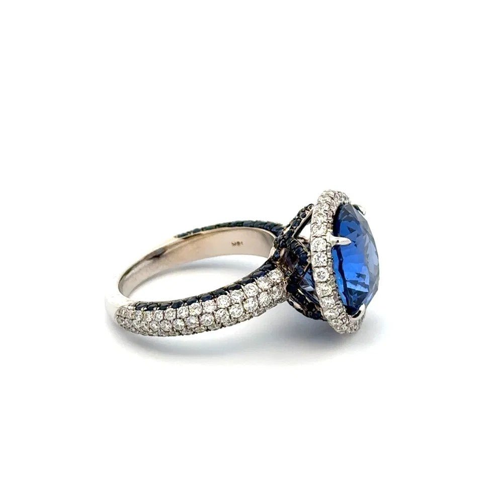 Lugano Sapphire & Diamond Ring - Kelly Wade Jewelers