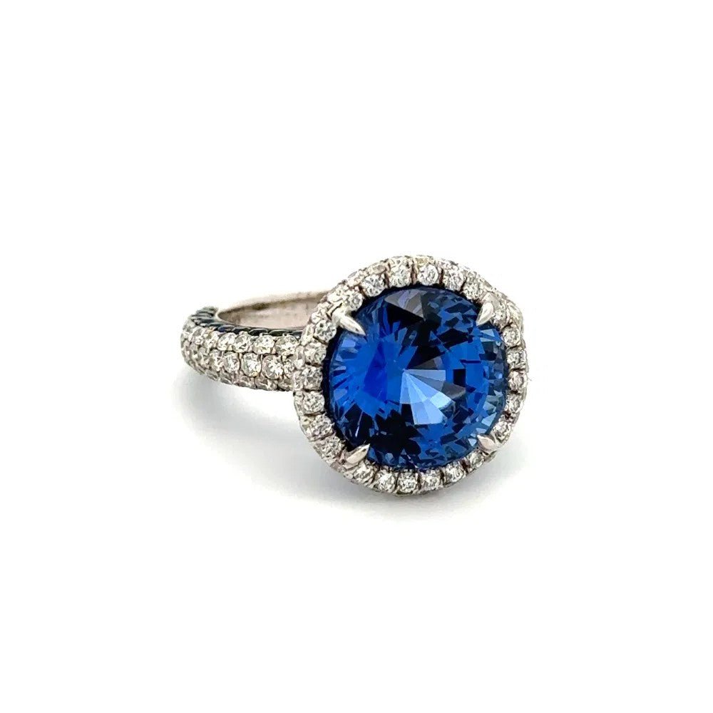 Lugano Sapphire & Diamond Ring - Kelly Wade Jewelers