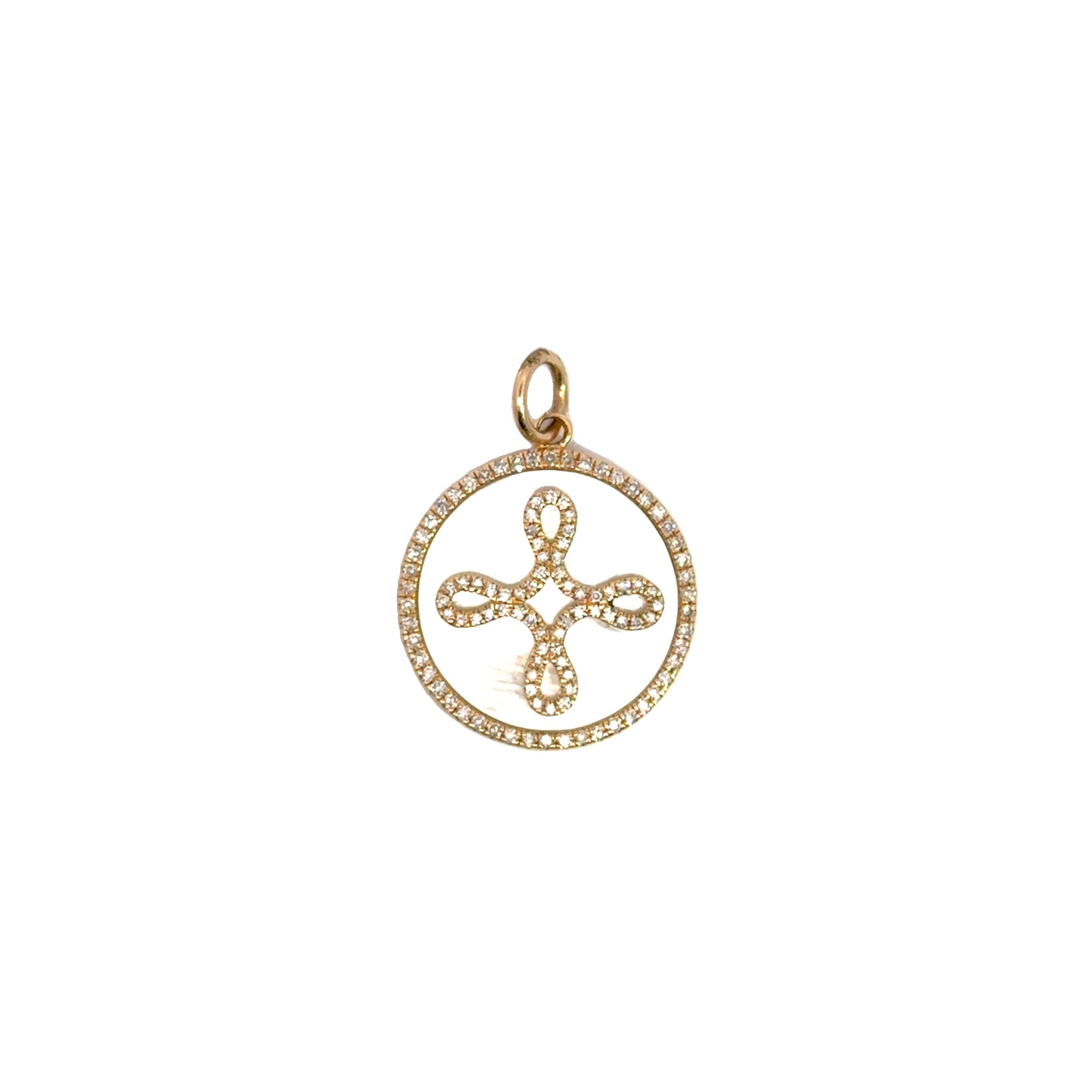 Mother Of Pearl Diamond Cross Charm - Kelly Wade Jewelers Store