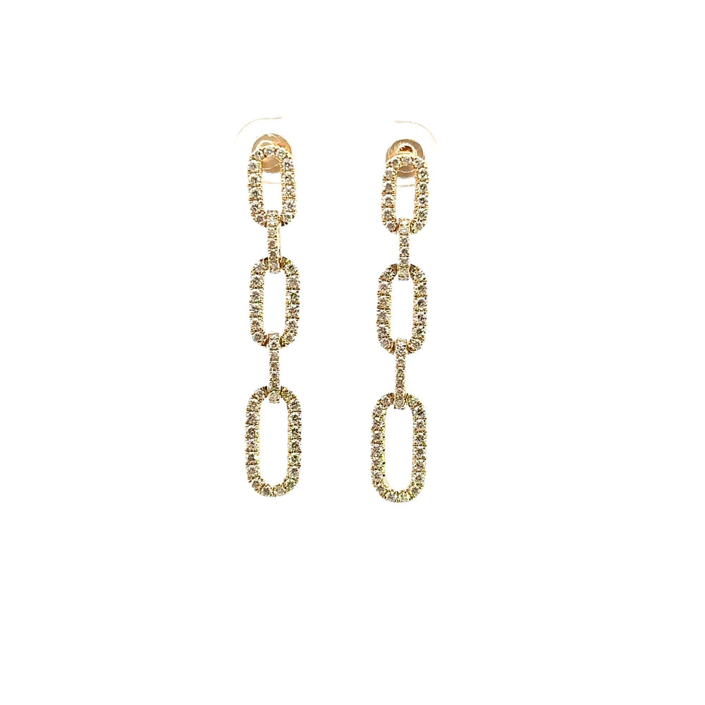 Oval open diamond link earrings - Kelly Wade Jewelers Store