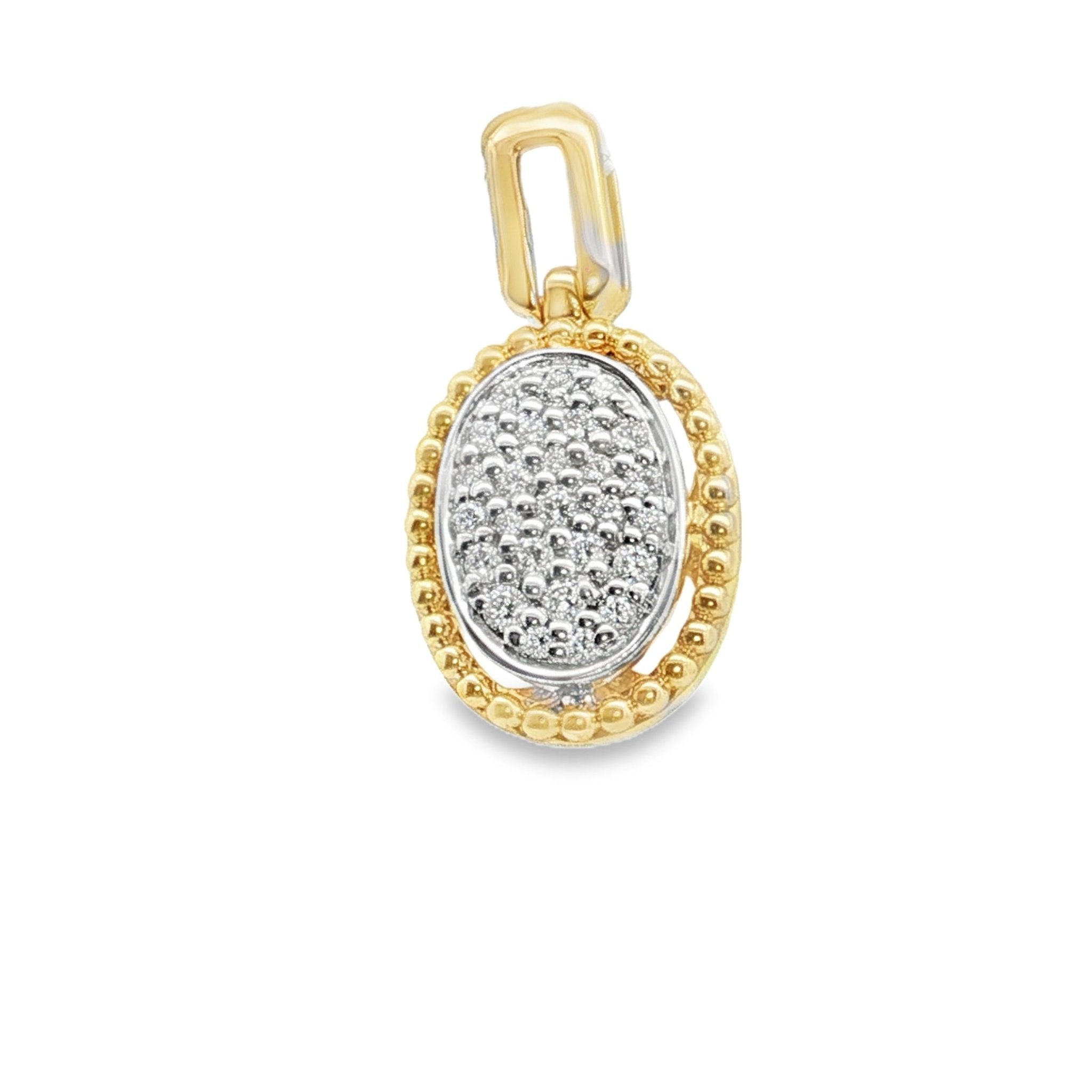 Oval Pave Diamond Pendant - Kelly Wade Jewelers