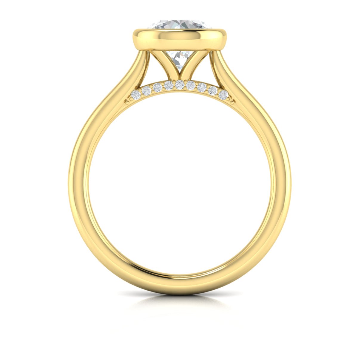 Round Bezel Engagement Ring - Kelly Wade Jewelers