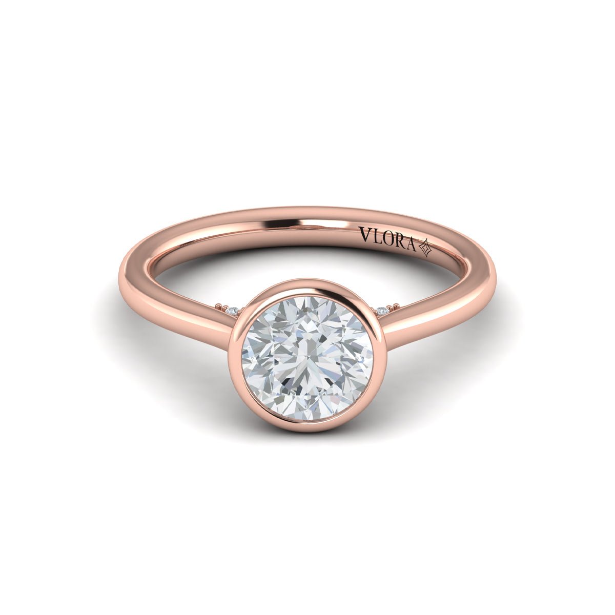 Round Bezel Engagement Ring - Kelly Wade Jewelers