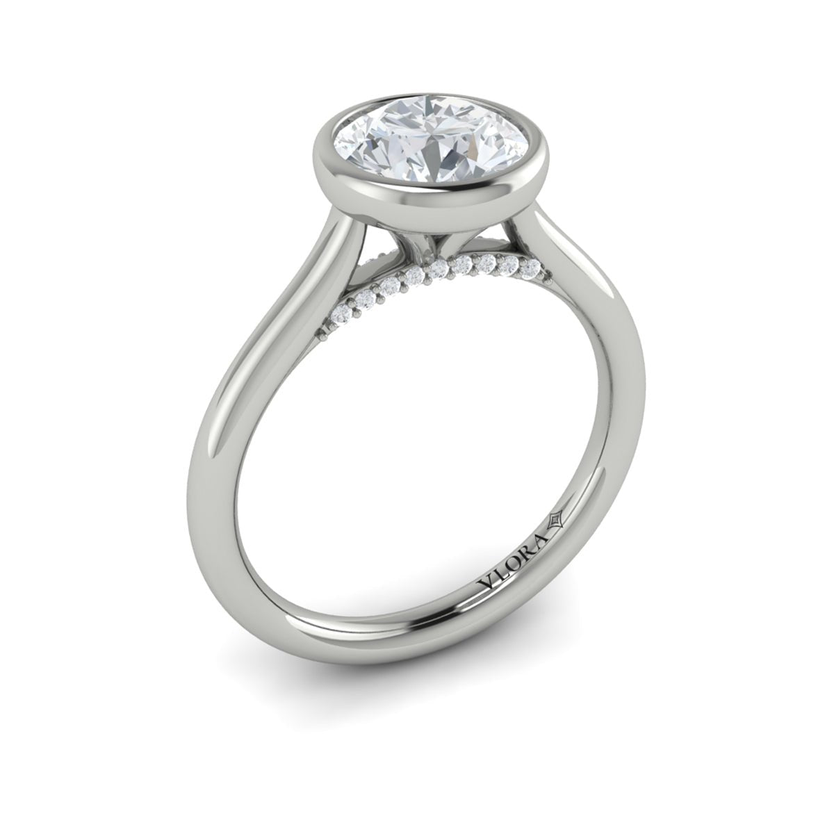 Round Bezel Engagement Ring - Kelly Wade Jewelers