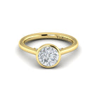 Round Bezel Engagement Ring - Kelly Wade Jewelers