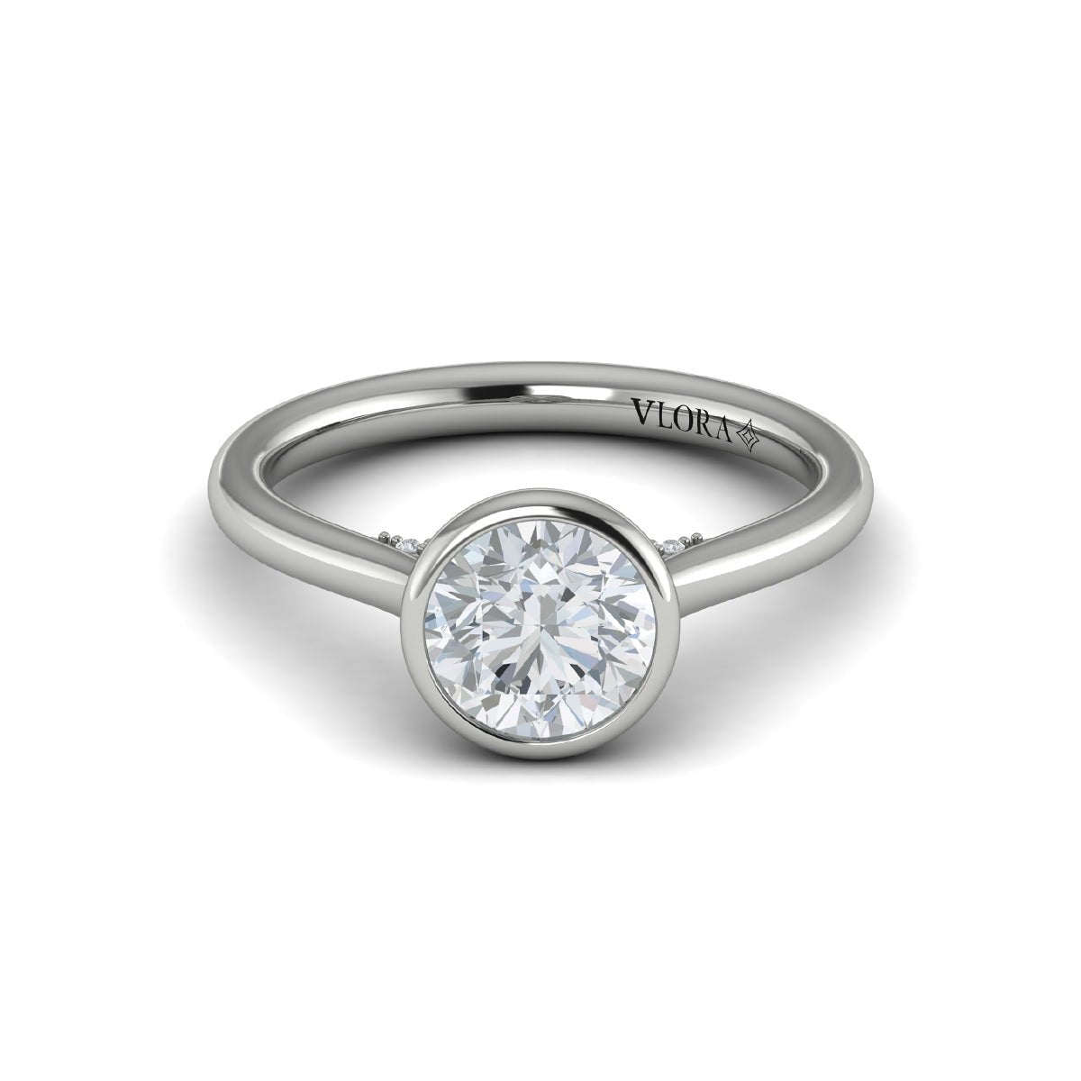 Round Bezel Engagement Ring - Kelly Wade Jewelers