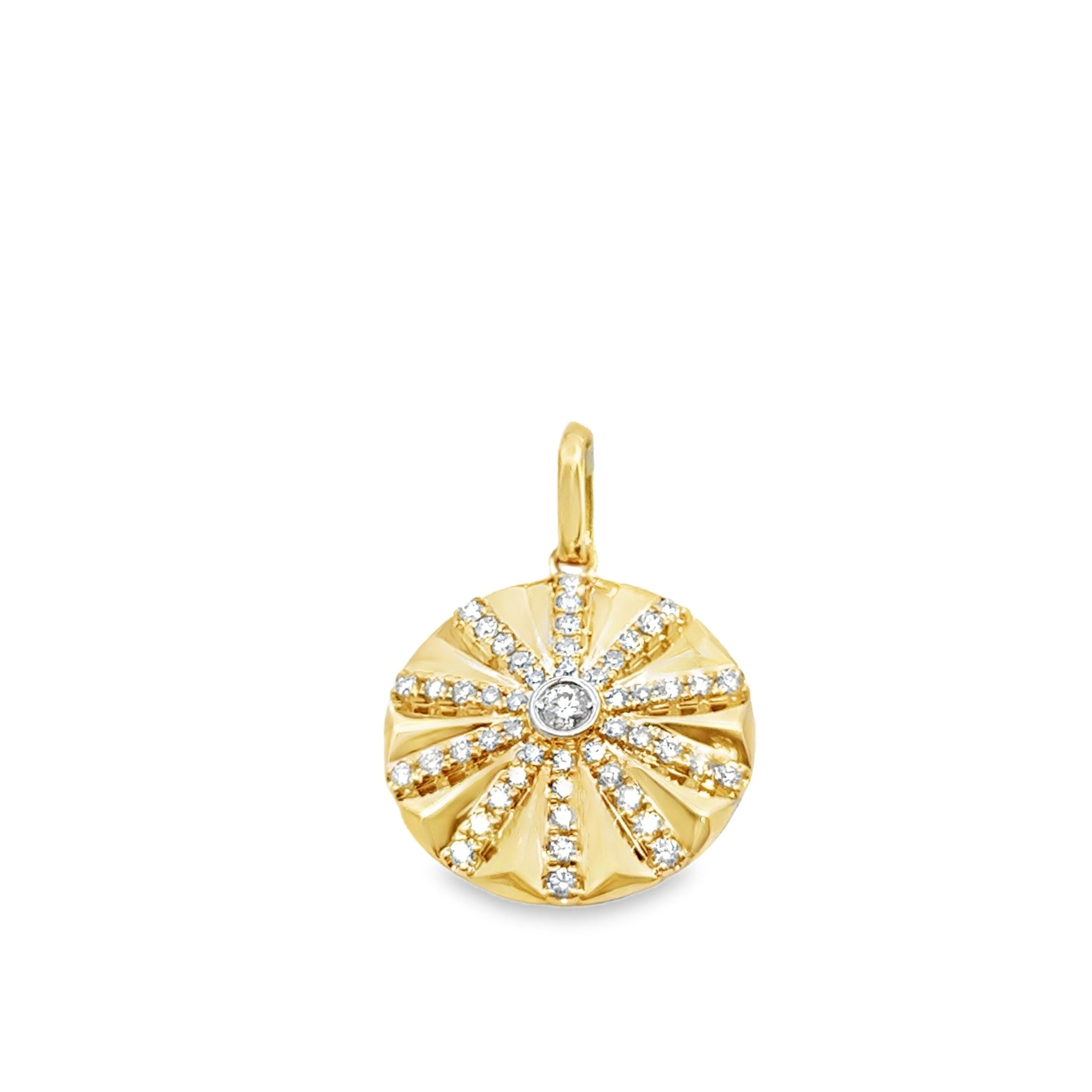 Round Diamond Burst Pendant - Kelly Wade Jewelers