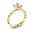 Round Diamond with Floating Diamond Band - Kelly Wade Jewelers
