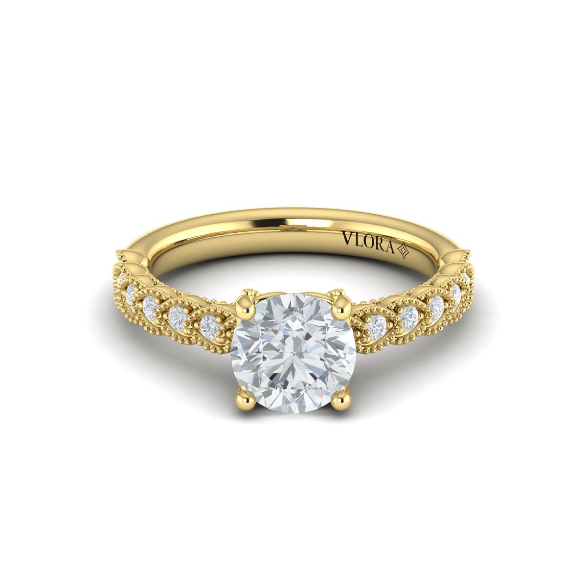 Round Vintage Engagement Ring - Kelly Wade Jewelers