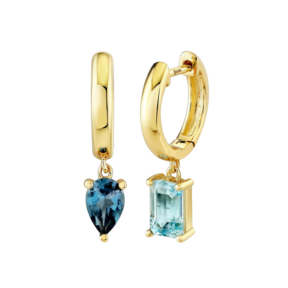 Topaz Dangle Hoops - Kelly Wade Jewelers