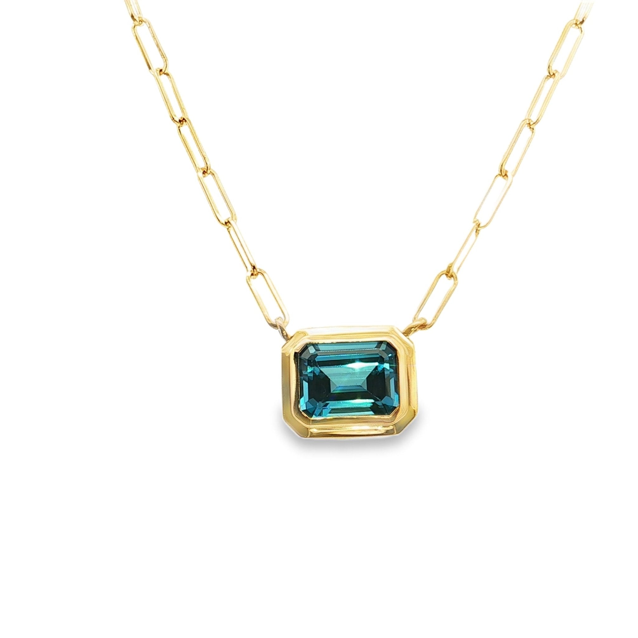 Topaz Paperclip Necklace - Kelly Wade Jewelers