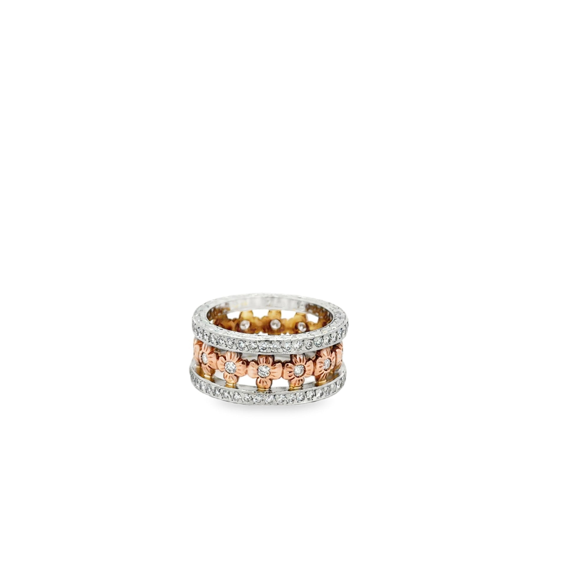 Two Tone Flower Ring - Kelly Wade Jewelers