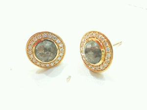 14KY Diamond Circle Earrings