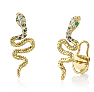 14k yellow gold black and whit