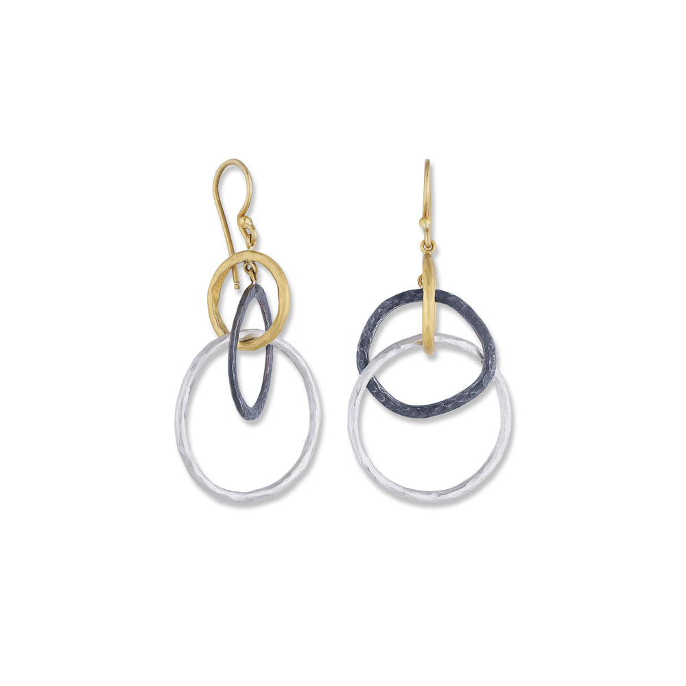 Lika Behar 24k gold and silver earrings