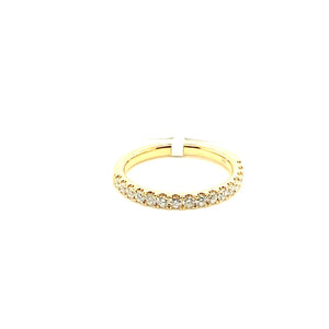 14k yellow gold half way aroun