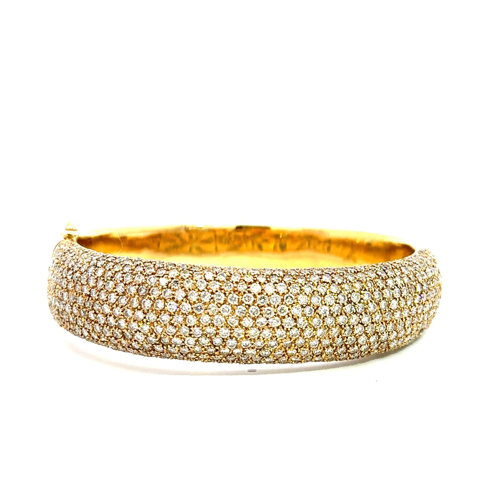 Pave diamond bangle bracelet