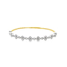 14k two tone beaded flexible b - Kelly Wade Jewelers