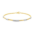 14k two tone gold beaded flexi - Kelly Wade Jewelers