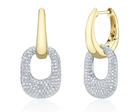 14k two tone gold huggie hoop - Kelly Wade Jewelers