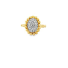 14k two tone pave diamond oval - Kelly Wade Jewelers