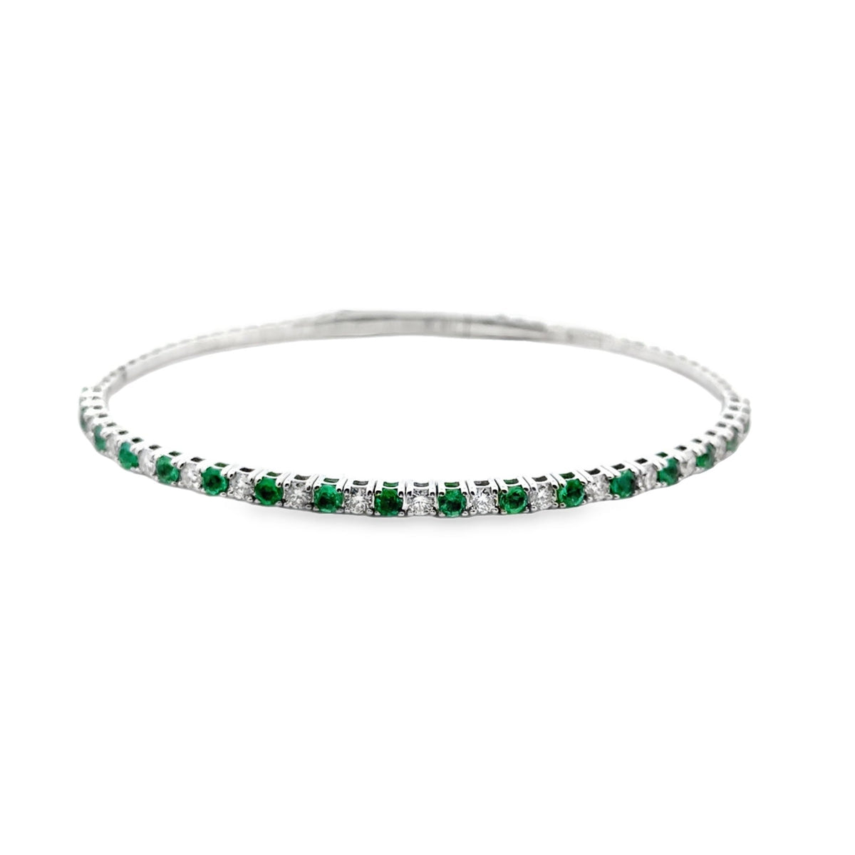 14k white gold alternating dia - Kelly Wade Jewelers