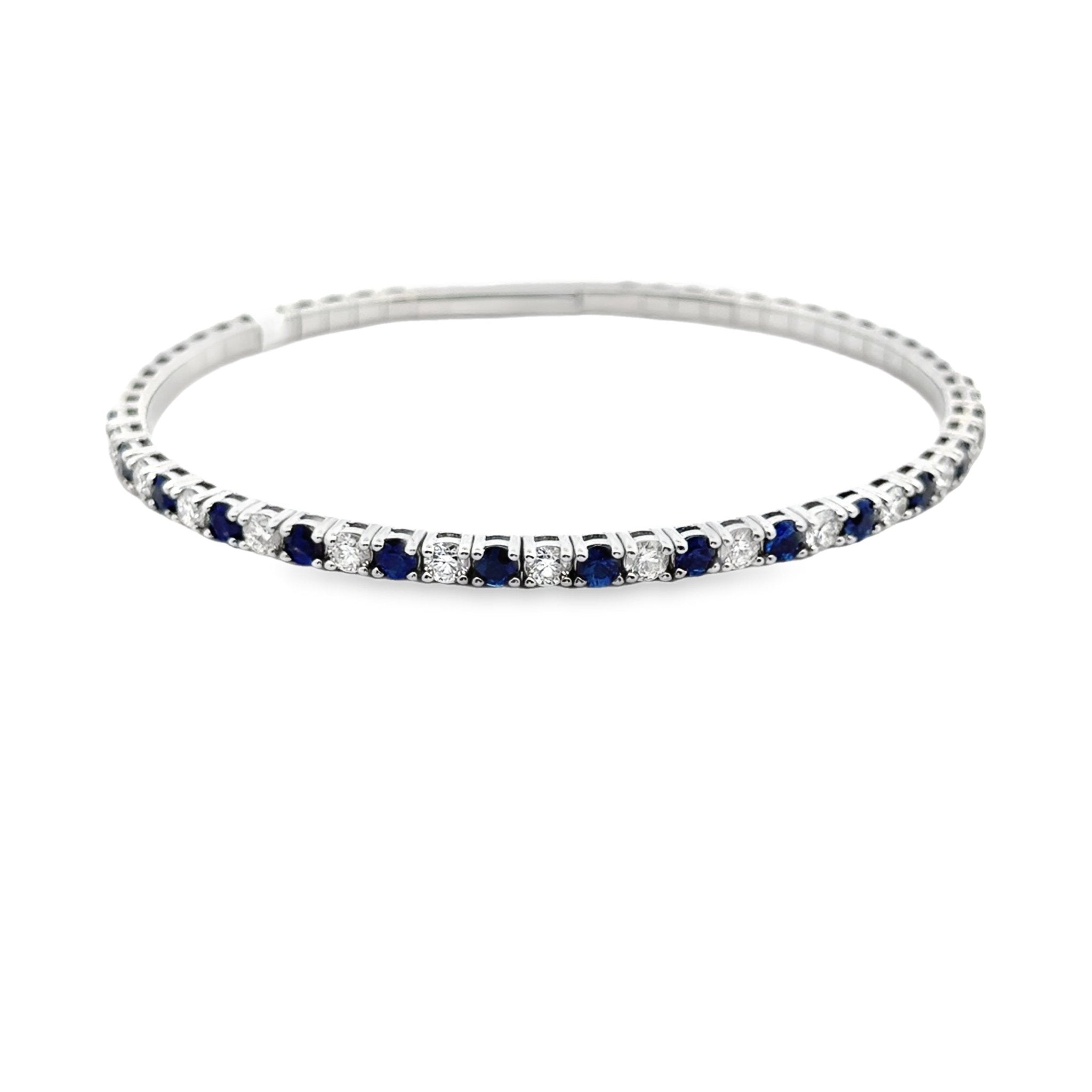 14k white gold alternating dia - Kelly Wade Jewelers