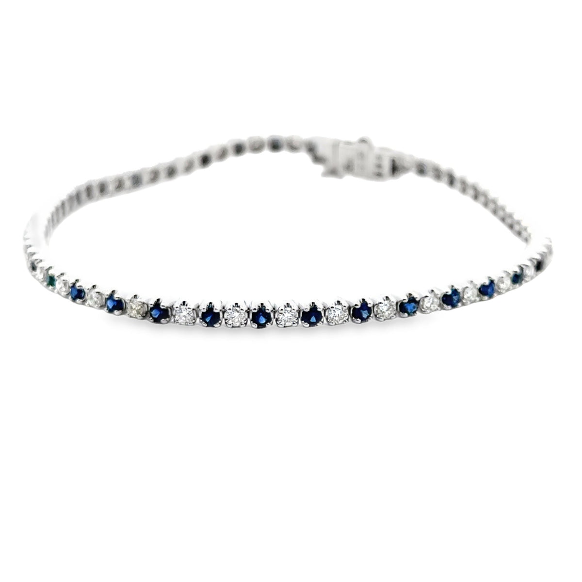 14k white gold alternating sap - Kelly Wade Jewelers