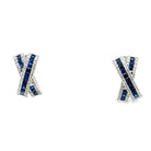 14k white gold baguette sapphi - Kelly Wade Jewelers