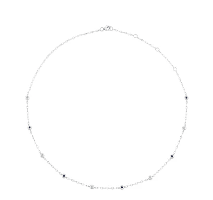 14k white gold bezel set diamo - Kelly Wade Jewelers