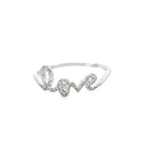 14k white gold cursive diamond - Kelly Wade Jewelers