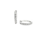 14k white gold diamond hoop ea - Kelly Wade Jewelers
