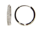 14k white gold diamond huggie - Kelly Wade Jewelers