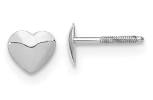 14k white gold heart earrings - Kelly Wade Jewelers Store
