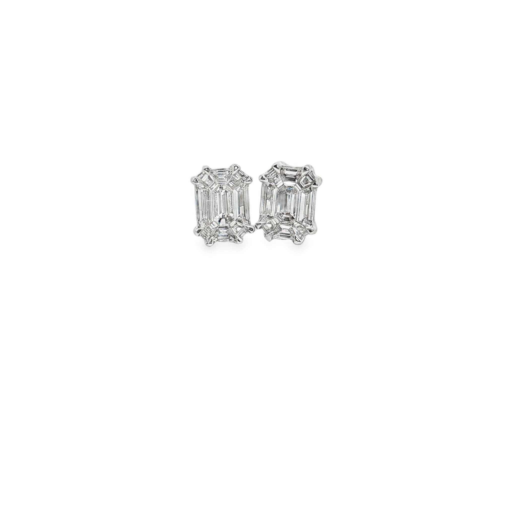 14k white gold illusion set em - Kelly Wade Jewelers