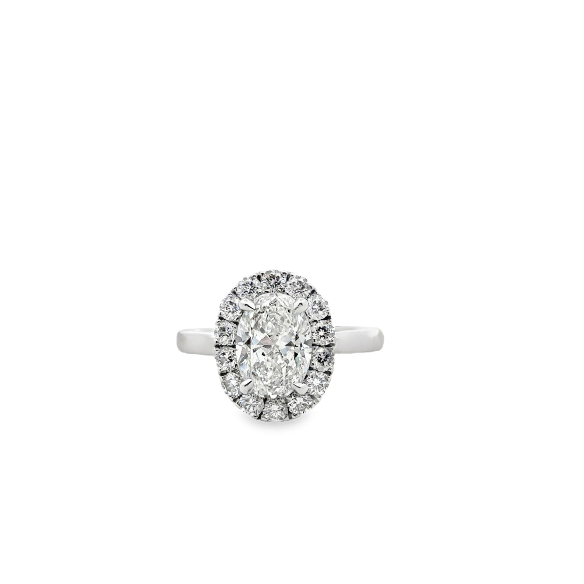 14k white gold oval diamond 2. - Kelly Wade Jewelers