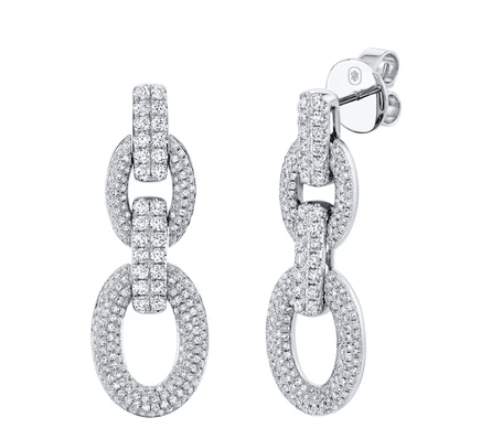14k white gold pave and round - Kelly Wade Jewelers