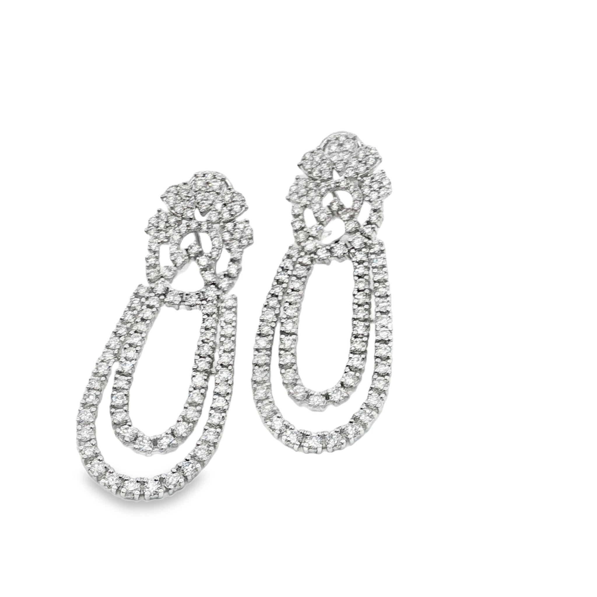 14k white gold pear shapes top - Kelly Wade Jewelers