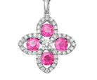 14k white gold pink sapphire w - Kelly Wade Jewelers