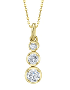 14k yellow gold 3 graduated cr - Kelly Wade Jewelers