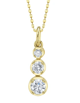 14k yellow gold 3 graduated cr - Kelly Wade Jewelers