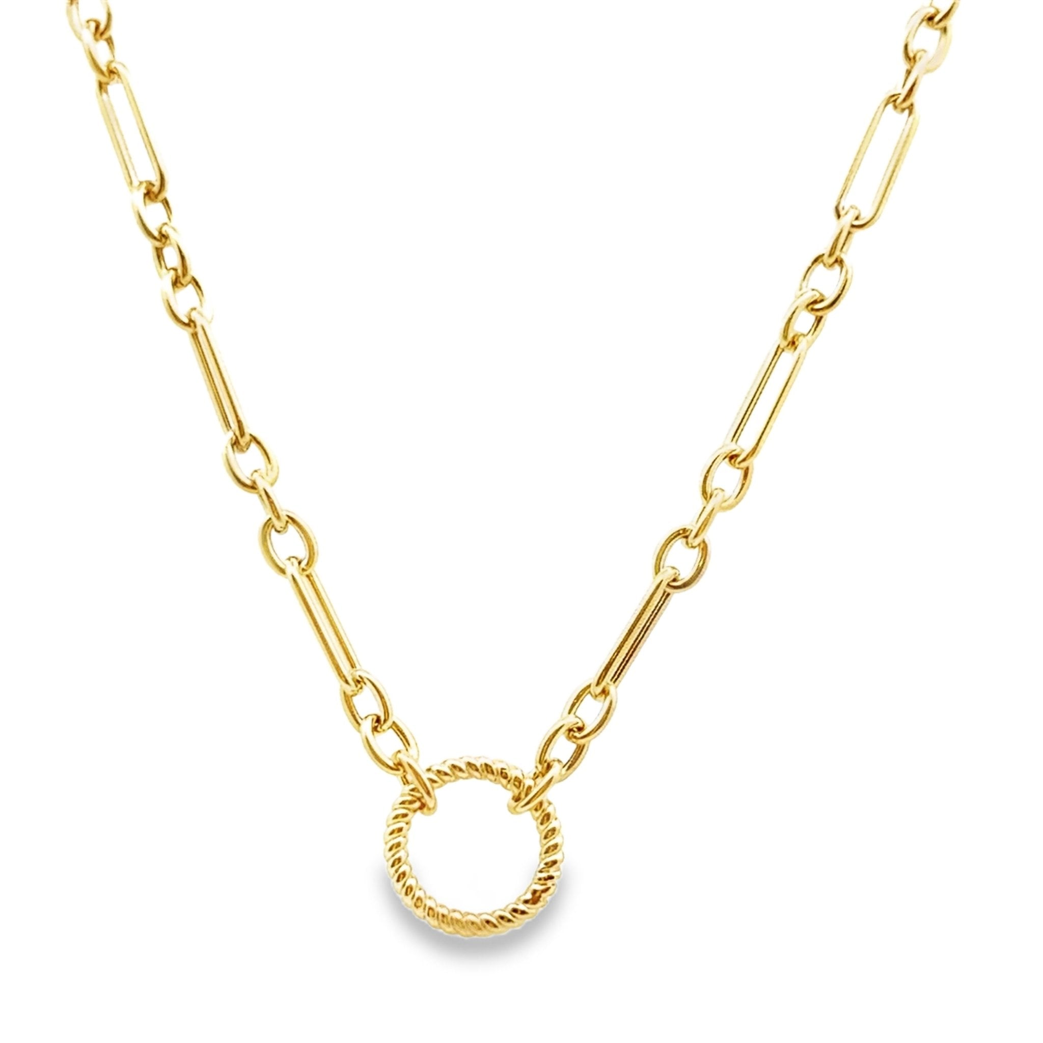14k yellow gold 3 to 1 mixed l - Kelly Wade Jewelers
