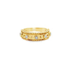 14k yellow gold 5 bezel set di - Kelly Wade Jewelers