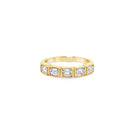 14k yellow gold 5 bezel set em - Kelly Wade Jewelers