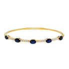 14k yellow gold 5 oval sapphir - Kelly Wade Jewelers