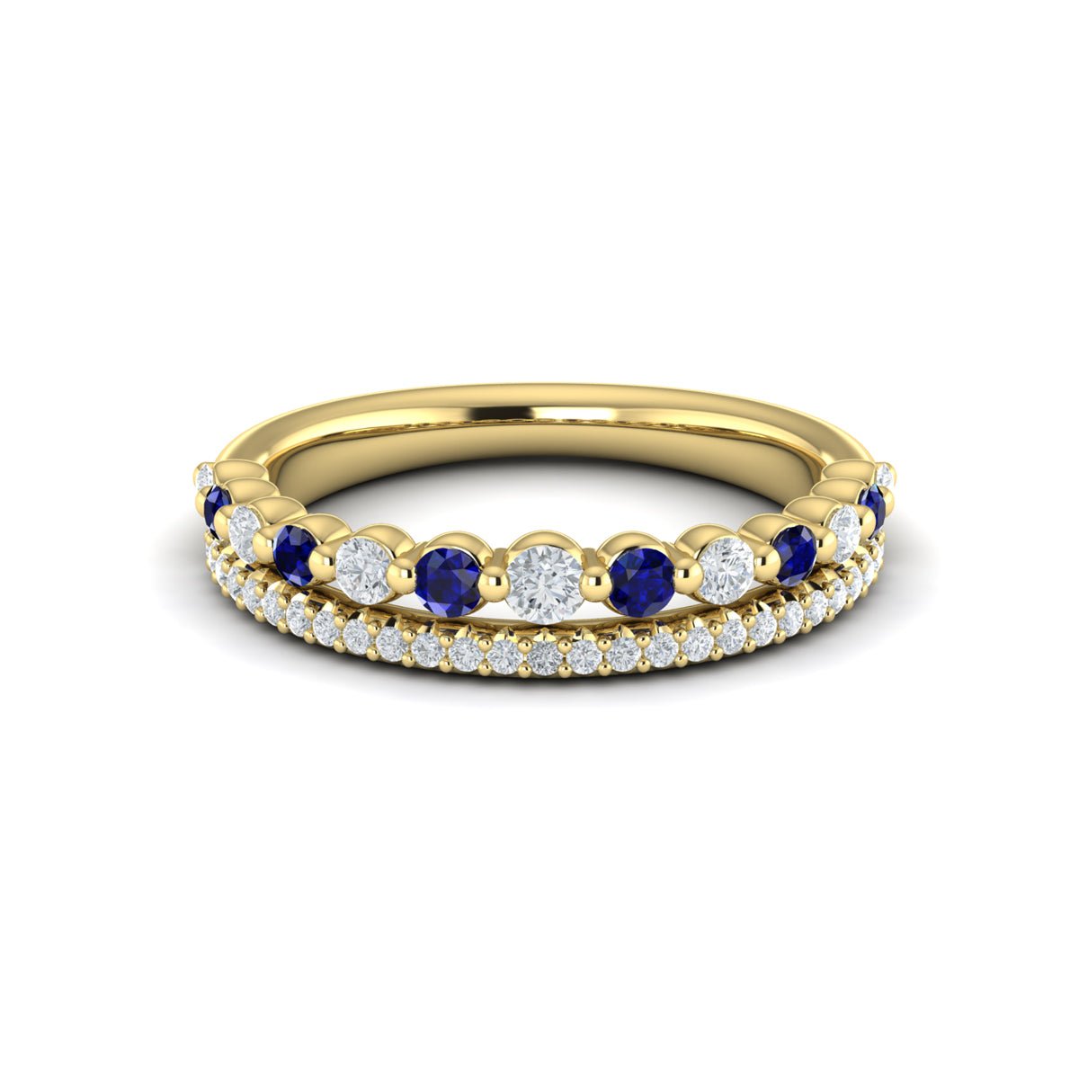 14k yellow gold alternating di - Kelly Wade Jewelers